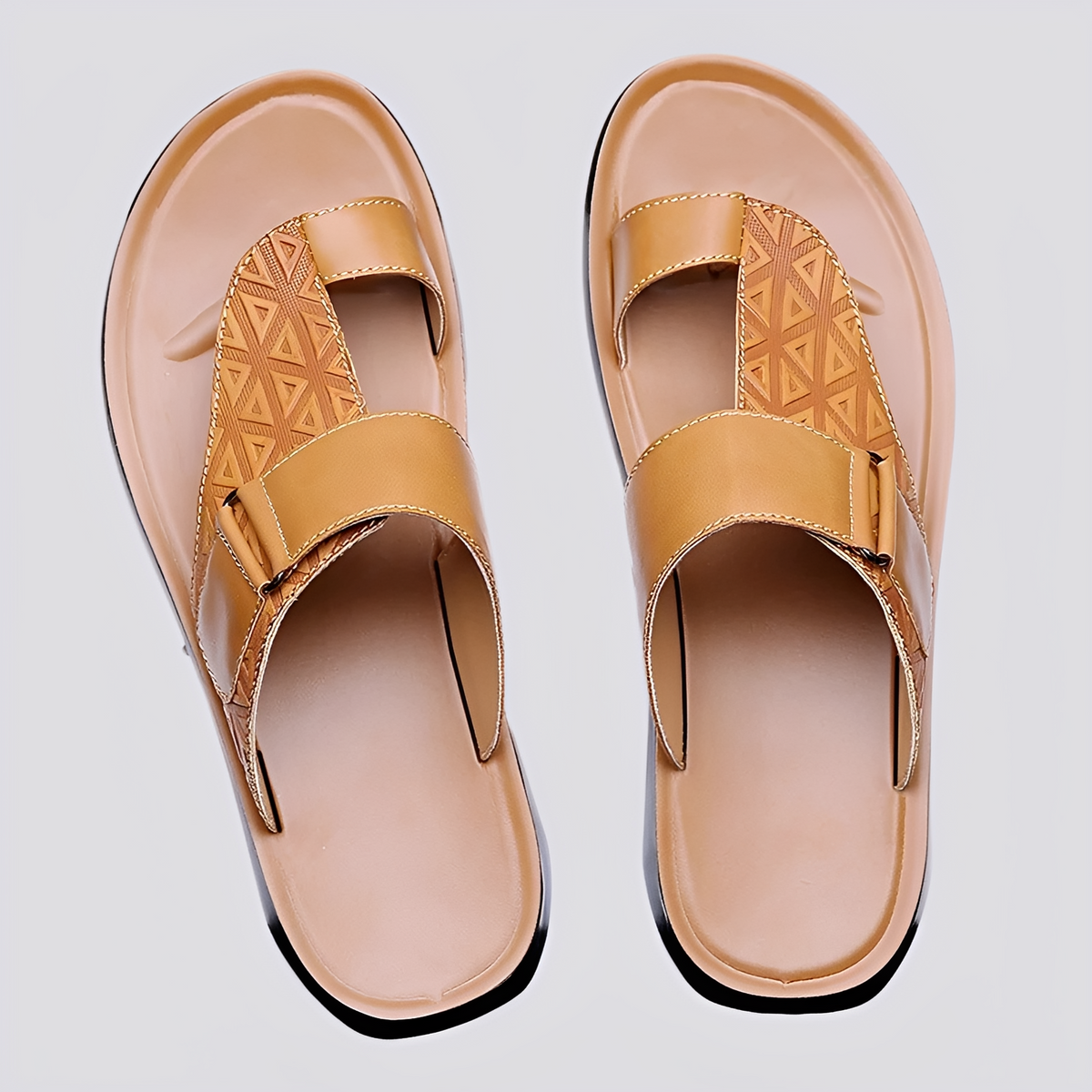 Men's Slide Sandal – Geometric Cutout Strap