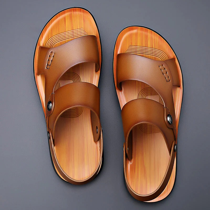Men's Open-Toe Sandal – Multi-Strap Heel Strap