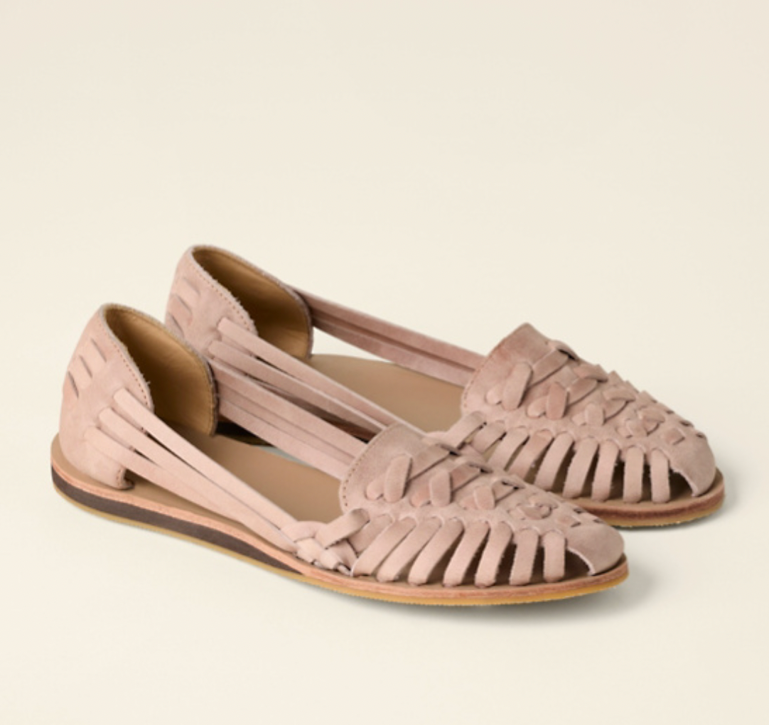 Women's Woven Flat Sandals – Closed-Toe Slip-On
