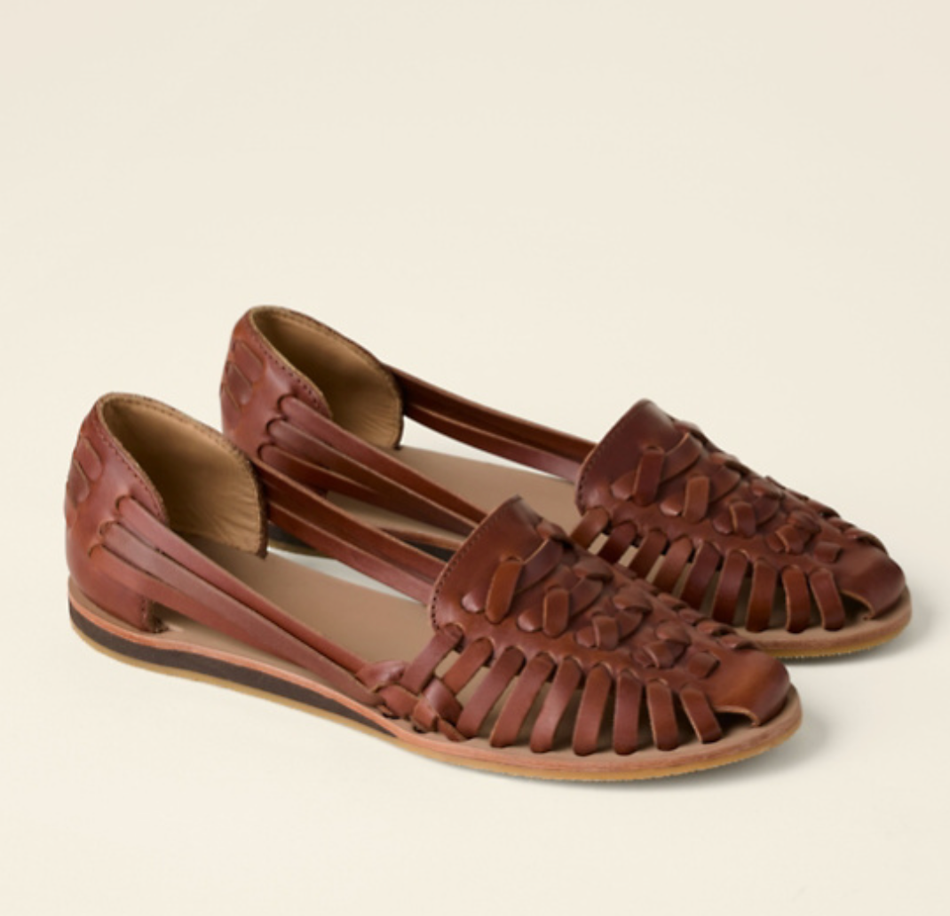 Women's Woven Flat Sandals – Closed-Toe Slip-On