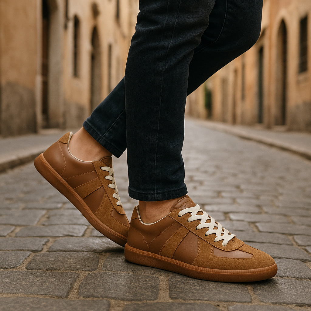 Men's Lace-Up Sneakers – Low-Profile Cushioned Sole
