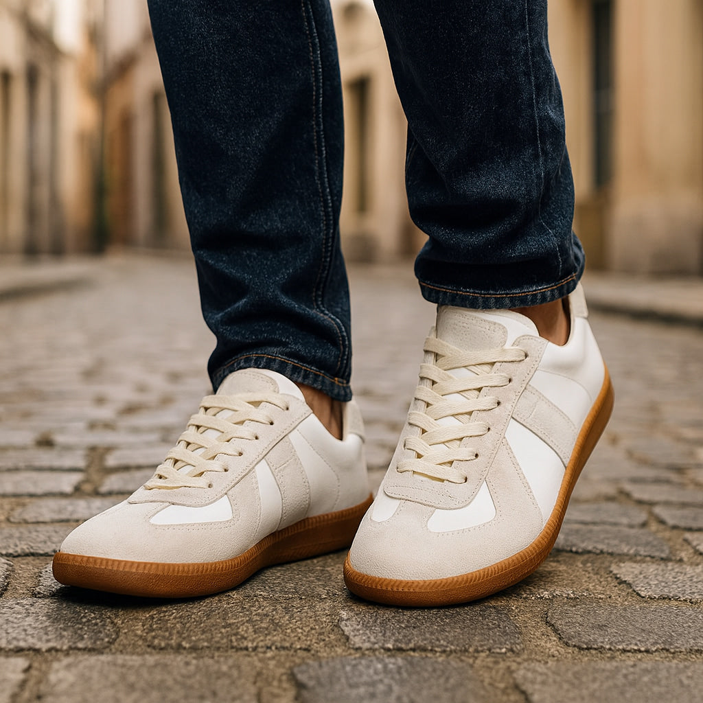 Men's Lace-Up Sneakers – Low-Profile Cushioned Sole
