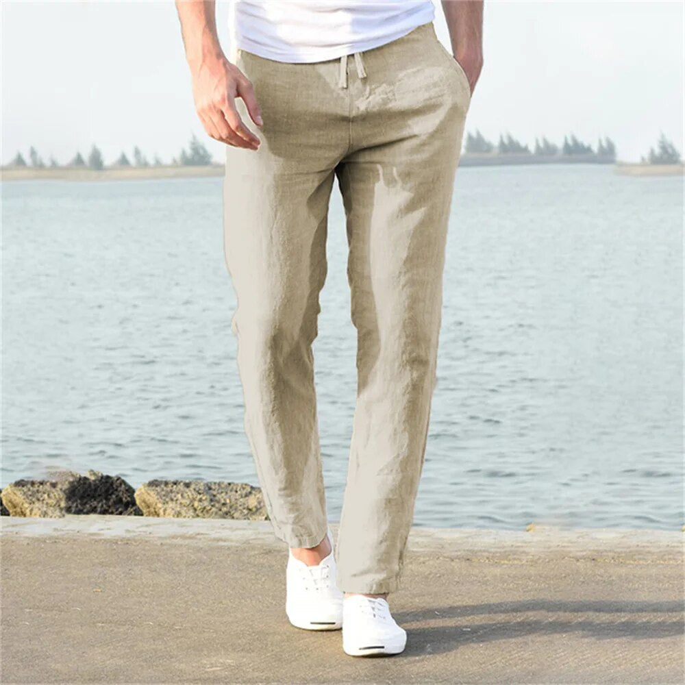 Men's Linen Pants – Relaxed Straight Leg