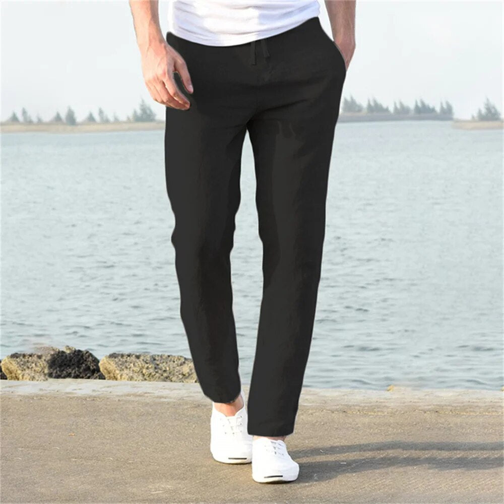 Men's Linen Pants – Relaxed Straight Leg