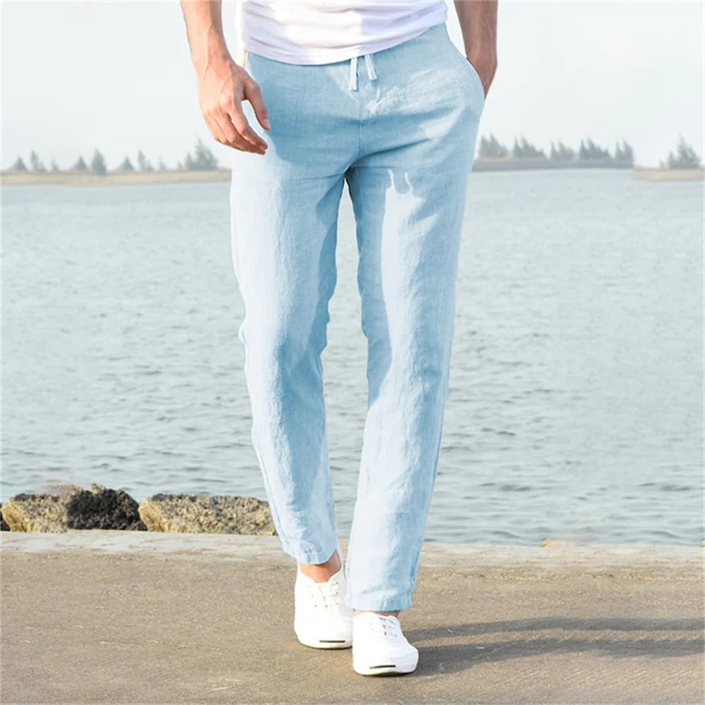 Men's Linen Pants – Relaxed Straight Leg