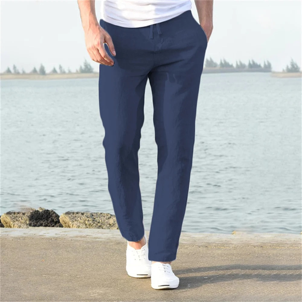 Men's Linen Pants – Relaxed Straight Leg