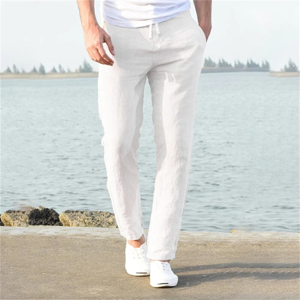 Men's Linen Pants – Relaxed Straight Leg