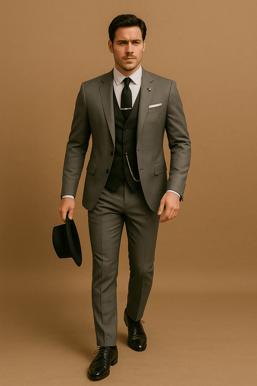 Men's Three-Piece Suit – Slim Notch Lapel Set