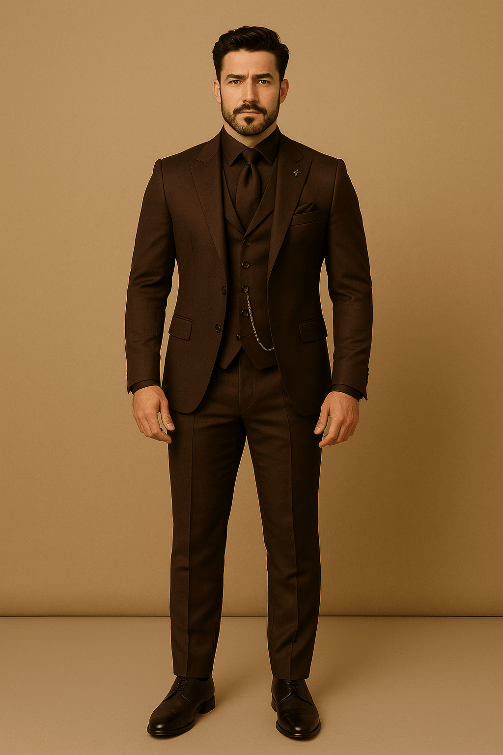 Men's Three-Piece Suit – Slim Notch Lapel Set