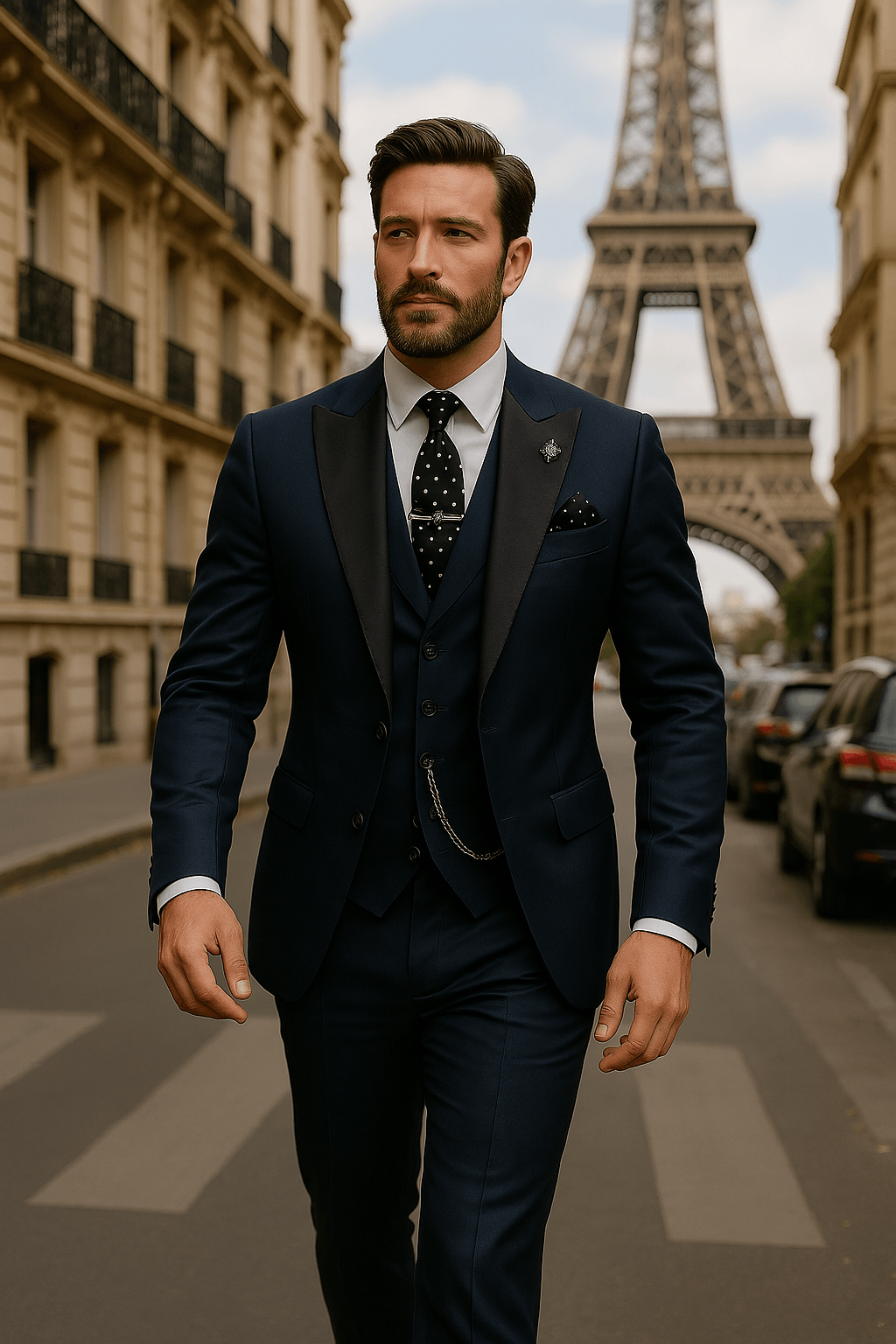 Men's Three-Piece Suit – Slim Notch Lapel Set