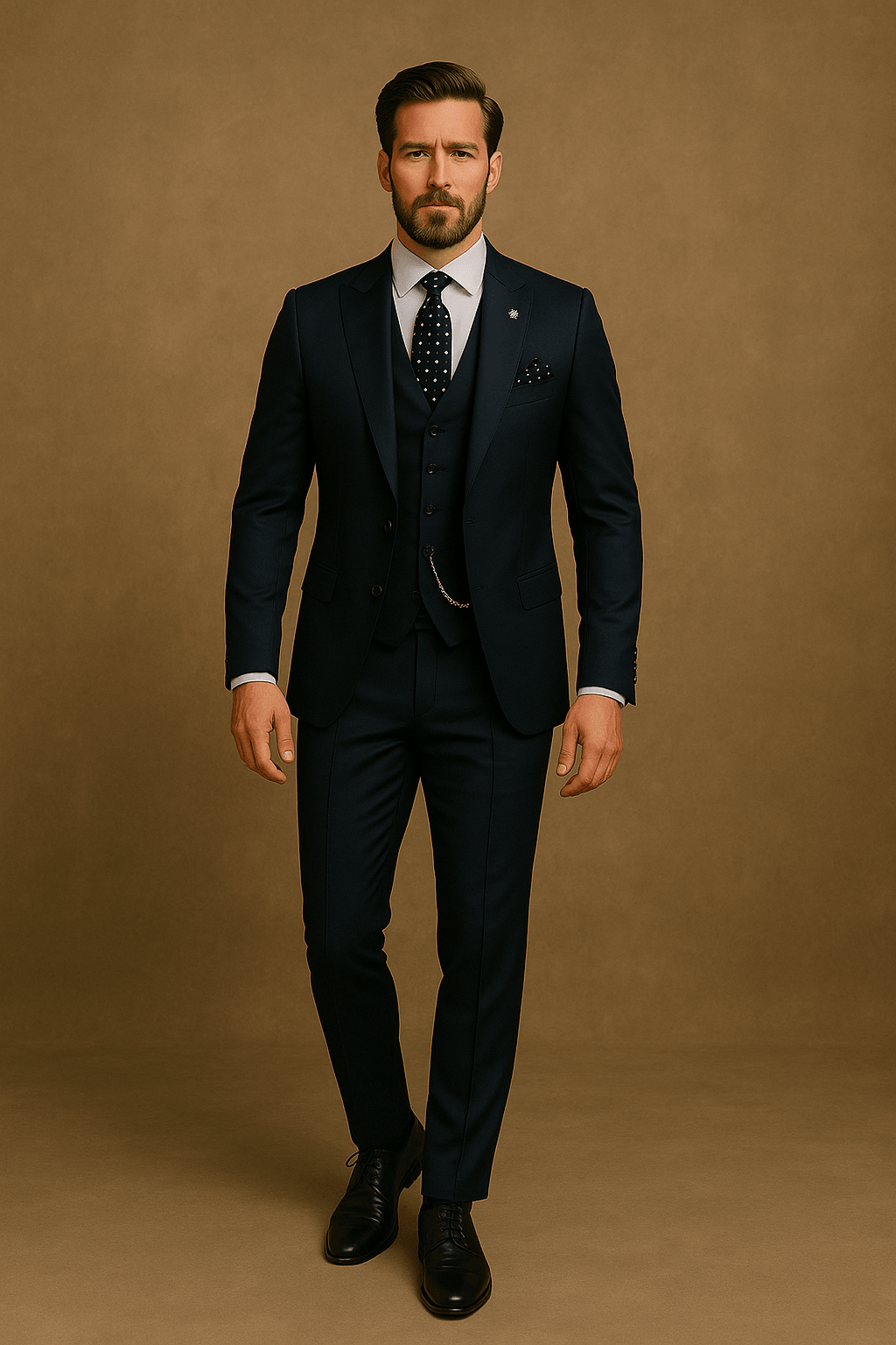 Men's Three-Piece Suit – Slim Notch Lapel Set