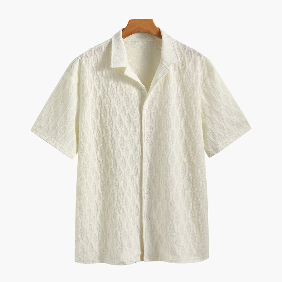 Men's Shirt and Shorts Set – Relaxed Open-Collar Fit