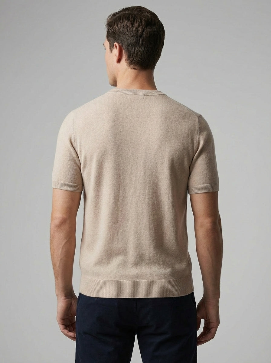 Men's Crew Neck T-Shirt – Fine-Knit Fitted Cut
