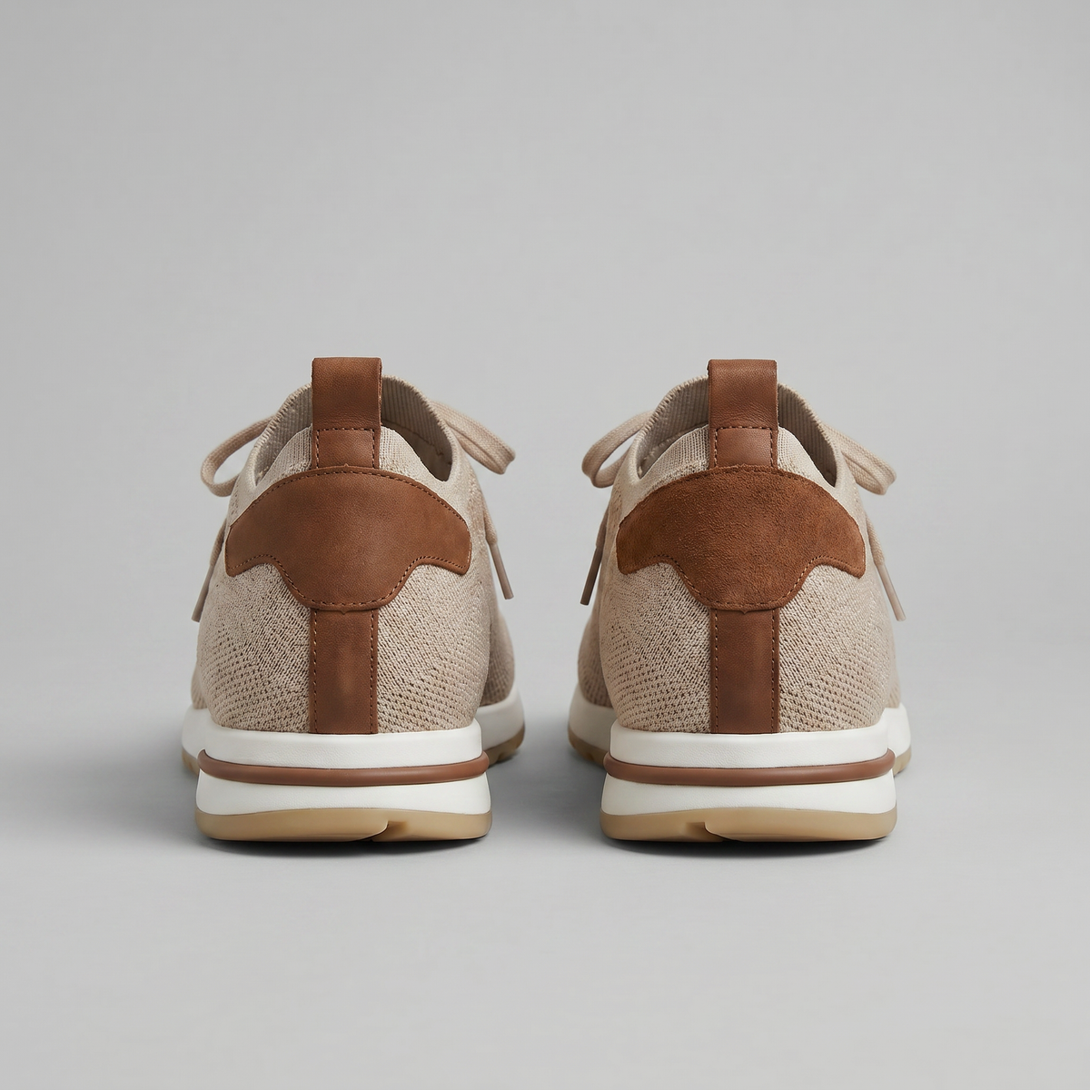 Men's Knit Lace-Up Sneaker – Tonal Low-Profile Design