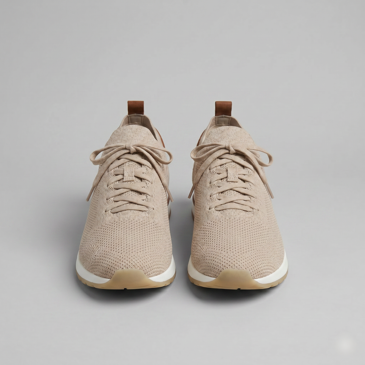 Men's Knit Lace-Up Sneaker – Tonal Low-Profile Design