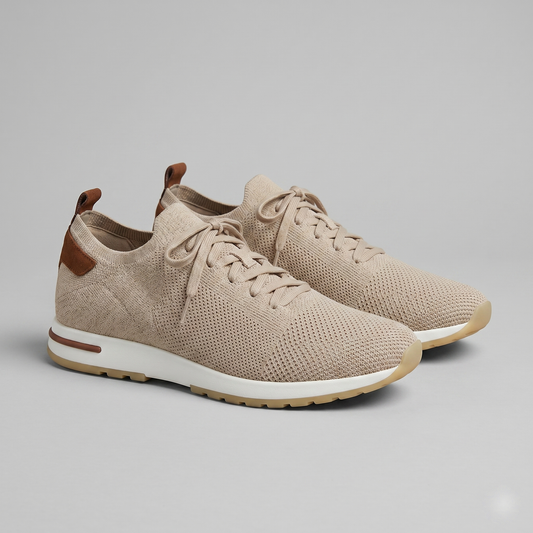 Men's Knit Lace-Up Sneaker – Tonal Low-Profile Design