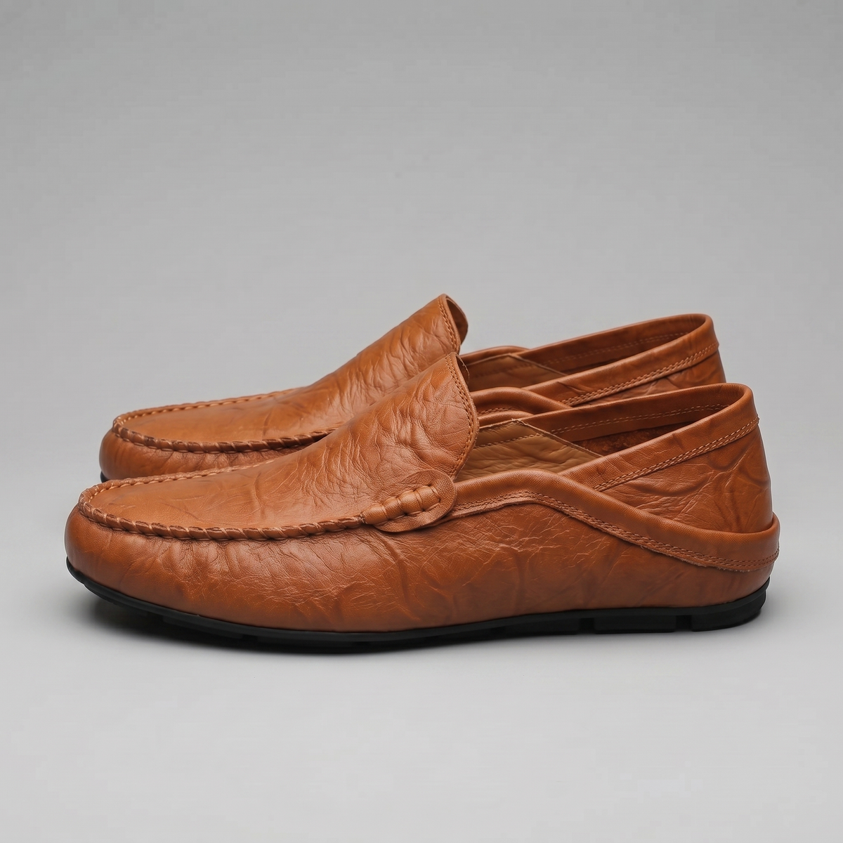 Men's Leather Loafer – Fold-Down Heel Travel Design