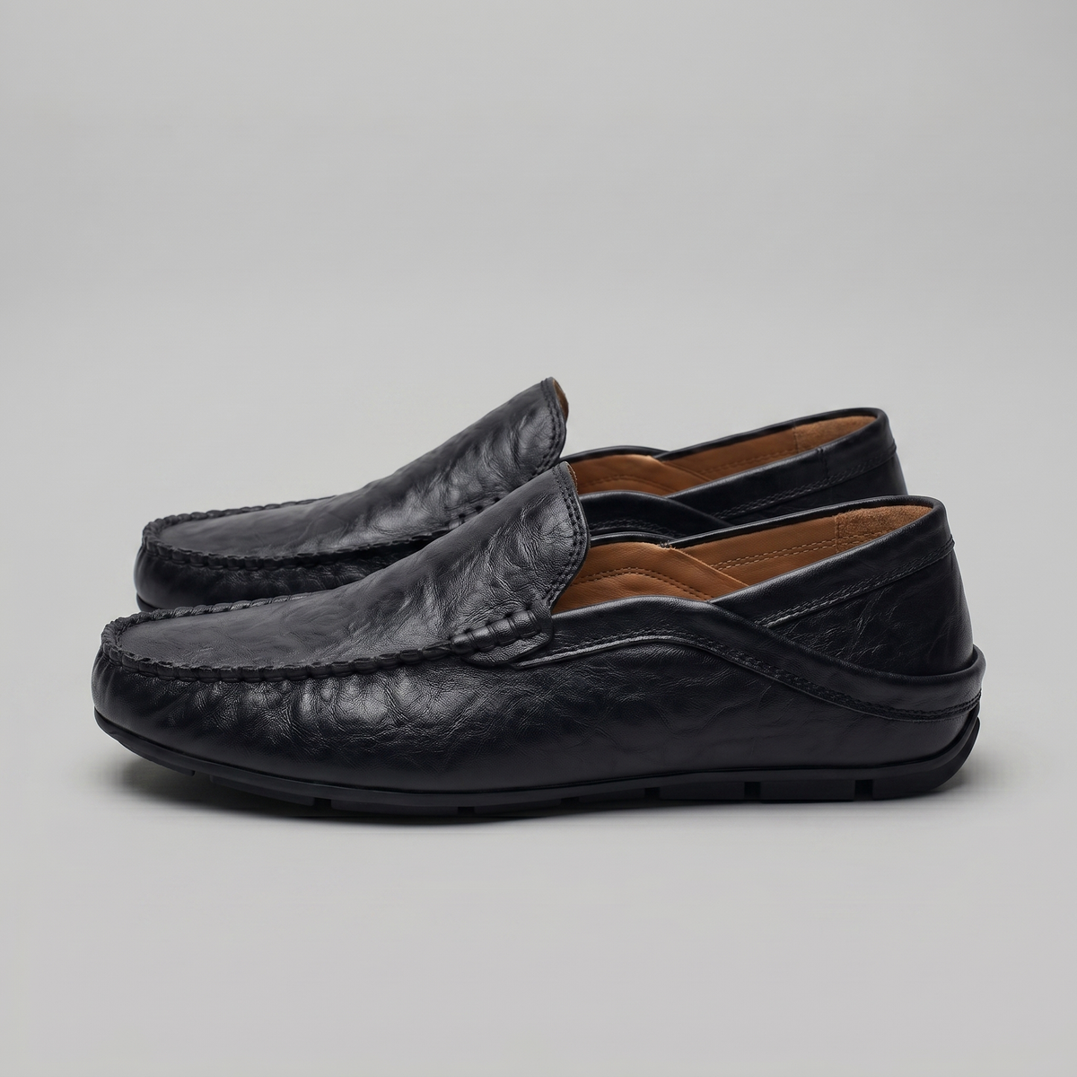 Men's Leather Loafer – Fold-Down Heel Travel Design