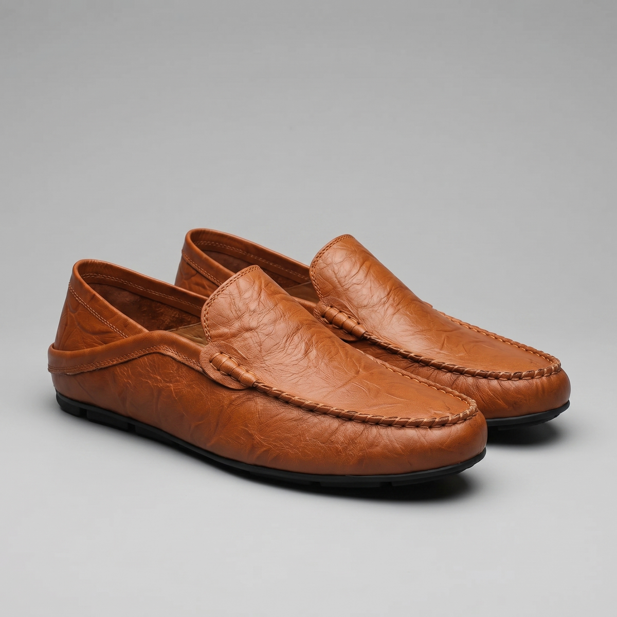 Men's Leather Loafer – Fold-Down Heel Travel Design