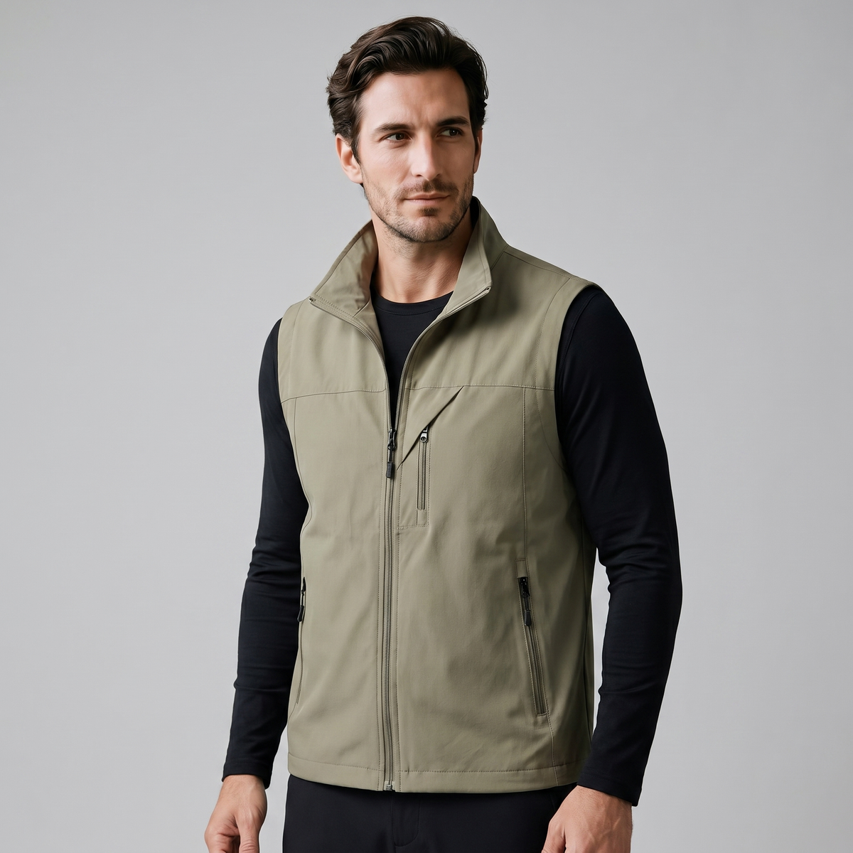 Men's Lightweight Utility Vest – Zip Pocket Design