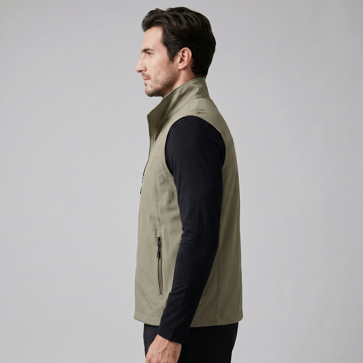 Men's Lightweight Utility Vest – Zip Pocket Design