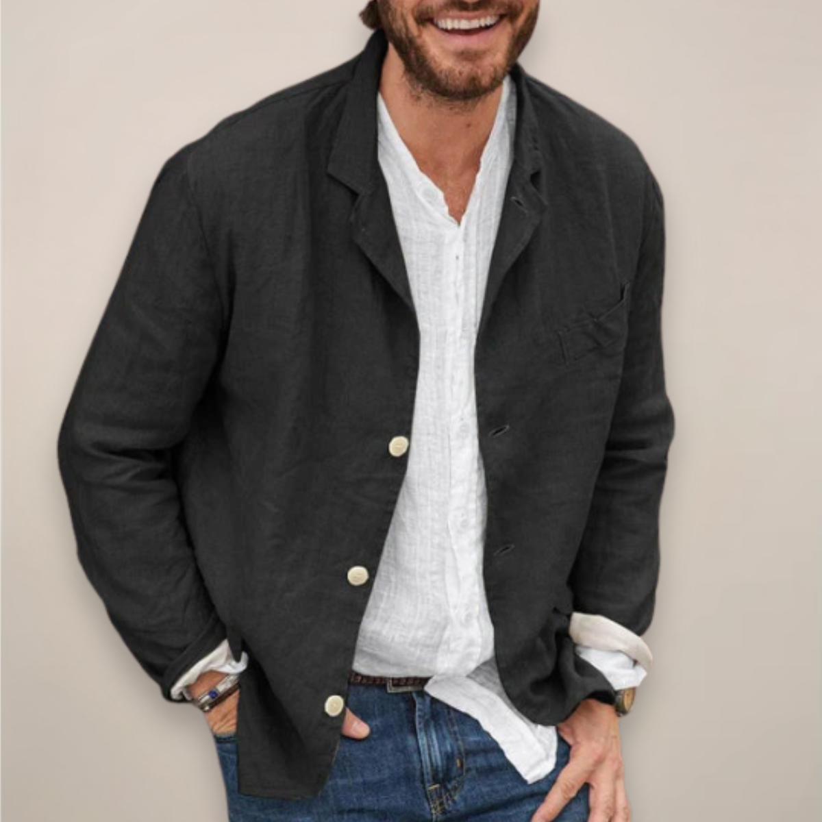 Men's Blazer – Relaxed Notch Lapel Fit