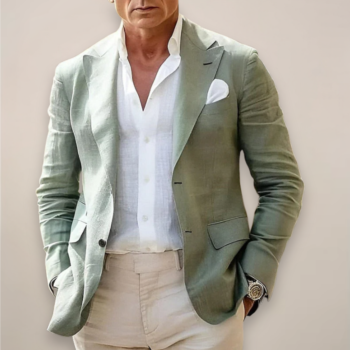 Men's Tailored Blazer – Slim Clean-Lapel Cut