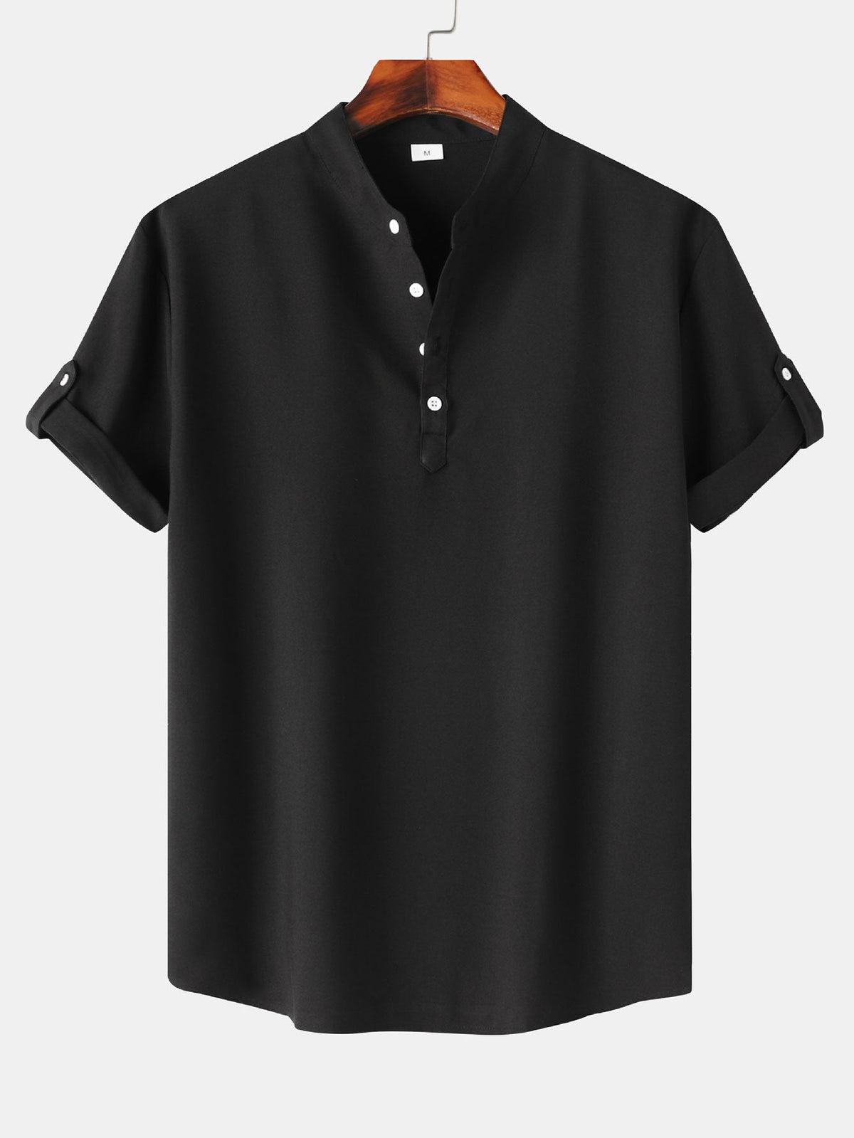 Men's Short Sleeve Henley Shirt – Regular Relaxed Fit