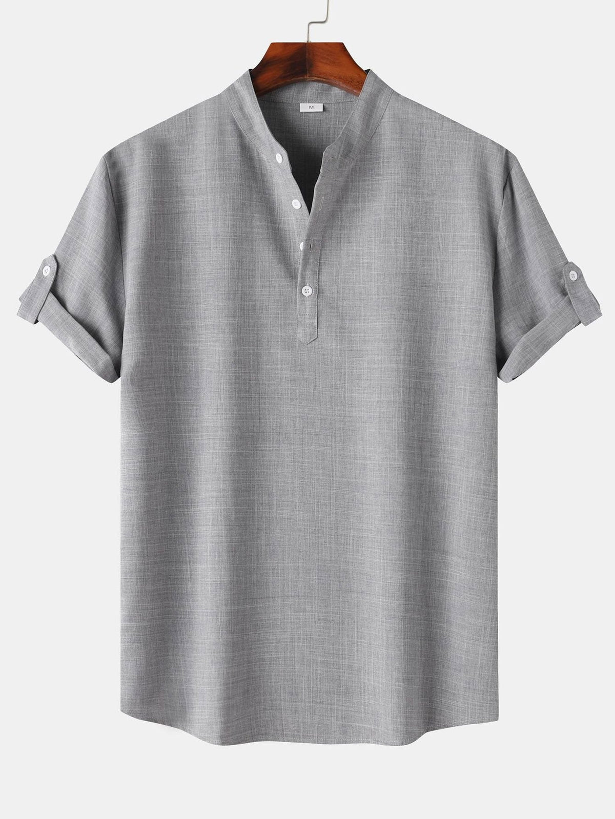 Men's Short Sleeve Henley Shirt – Regular Relaxed Fit