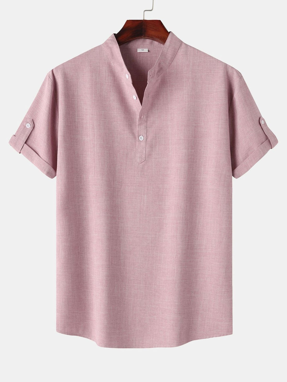 Men's Short Sleeve Henley Shirt – Regular Relaxed Fit