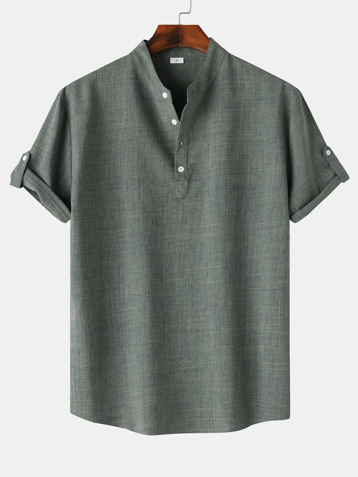 Men's Short Sleeve Henley Shirt – Regular Relaxed Fit