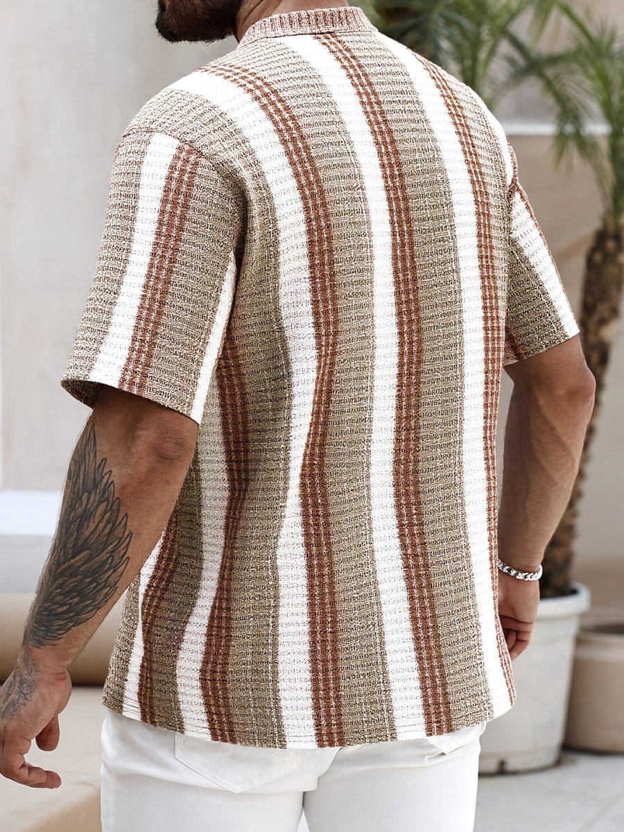 Men's Striped Shirt – Relaxed Short-Sleeve Cut