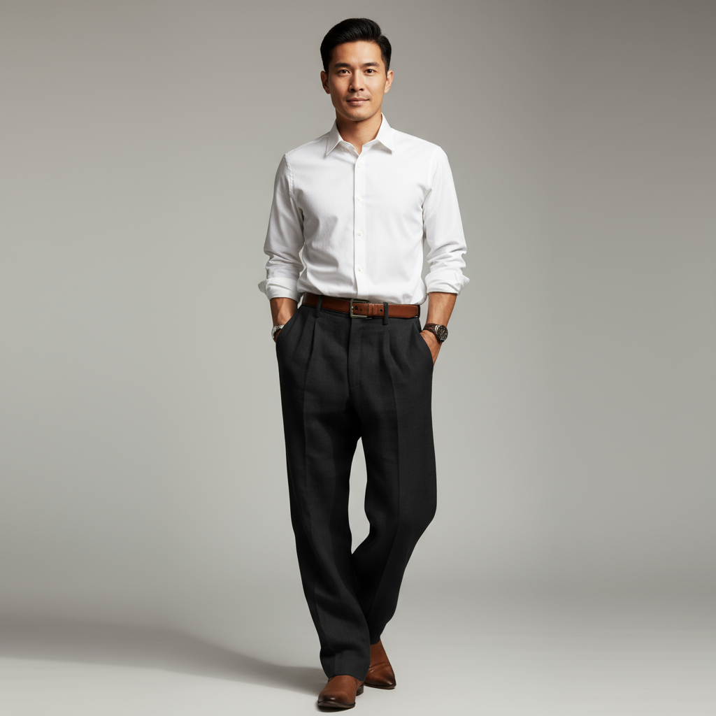 Men's Linen-Cotton Pants – Straight Relaxed Fit