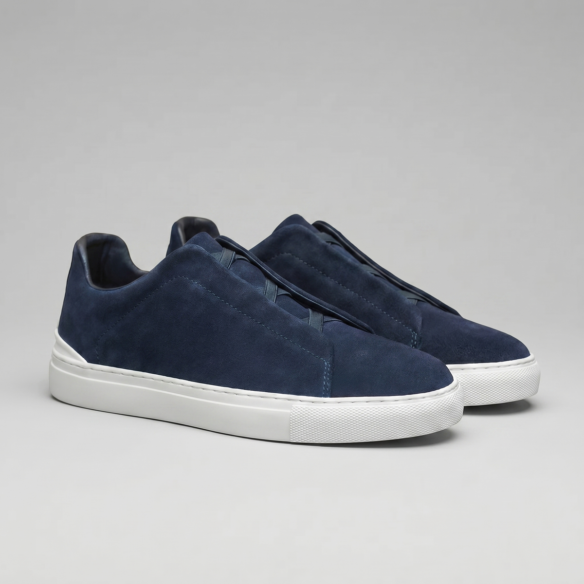 Men's Slip-On Sneaker – Suede-Look Cross Strap
