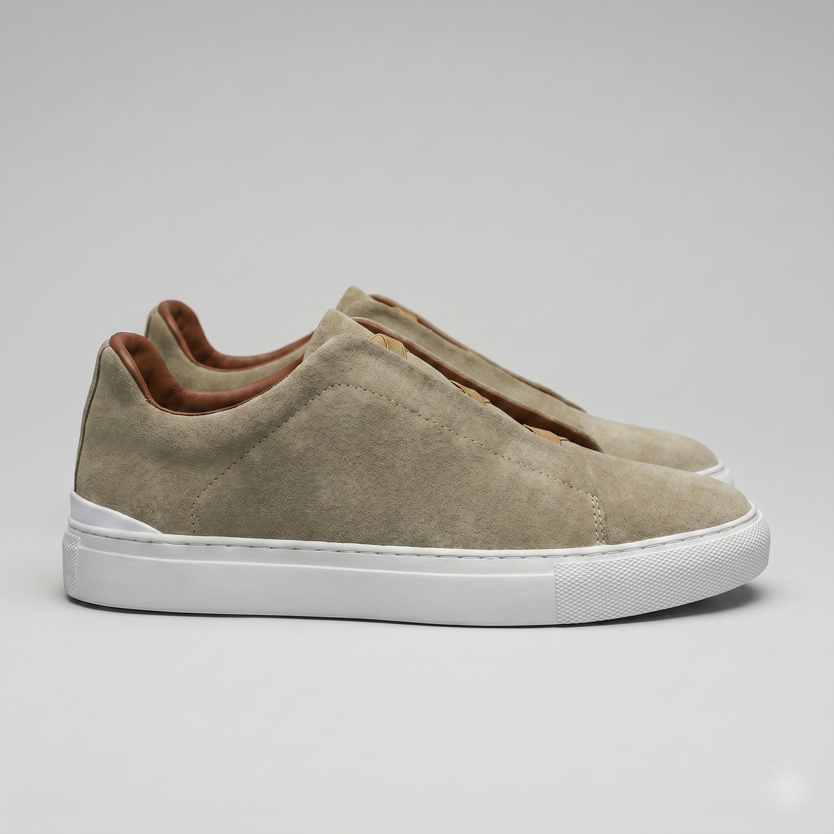 Men's Slip-On Sneaker – Suede-Look Cross Strap