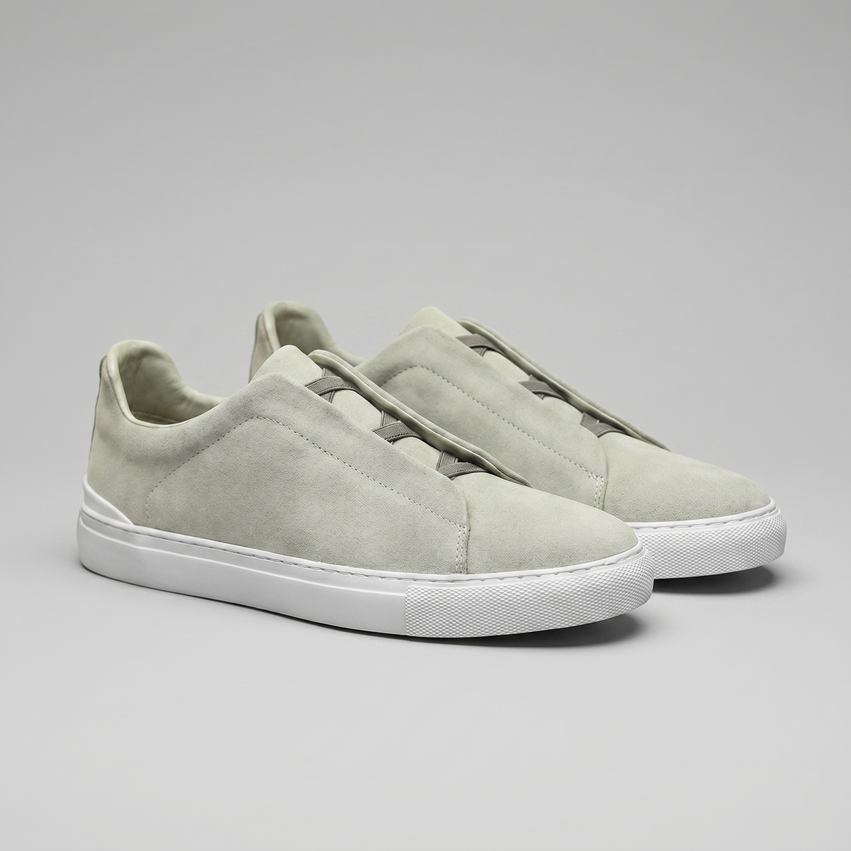 Men's Slip-On Sneaker – Suede-Look Cross Strap