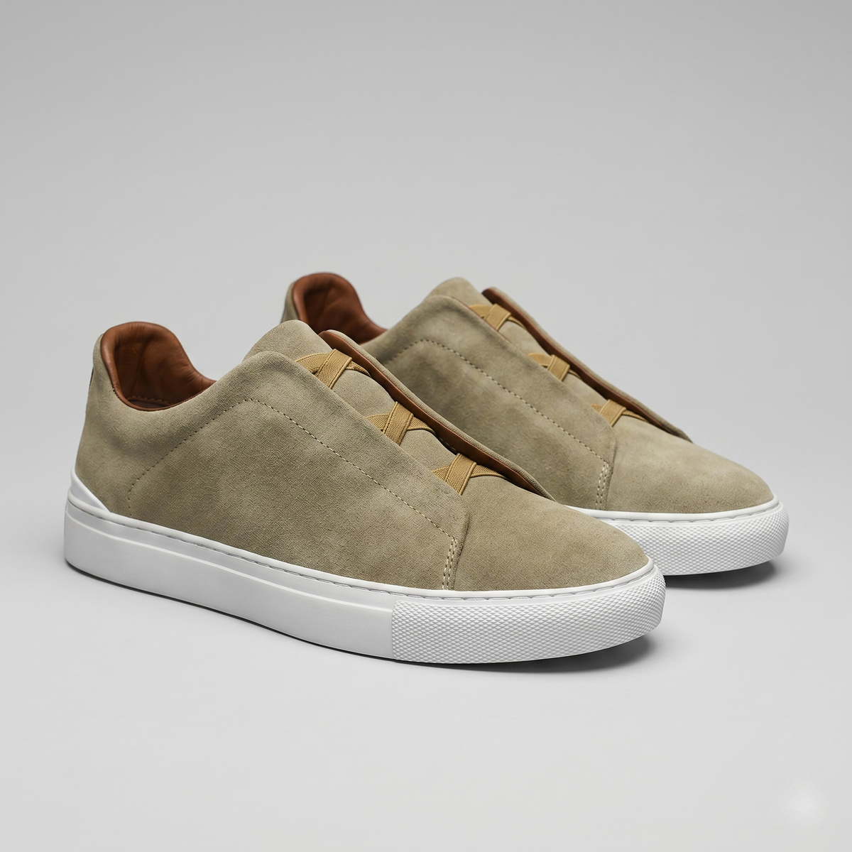 Men's Slip-On Sneaker – Suede-Look Cross Strap