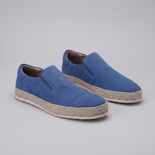 Men's Suede Loafer – Slip-On Round Toe