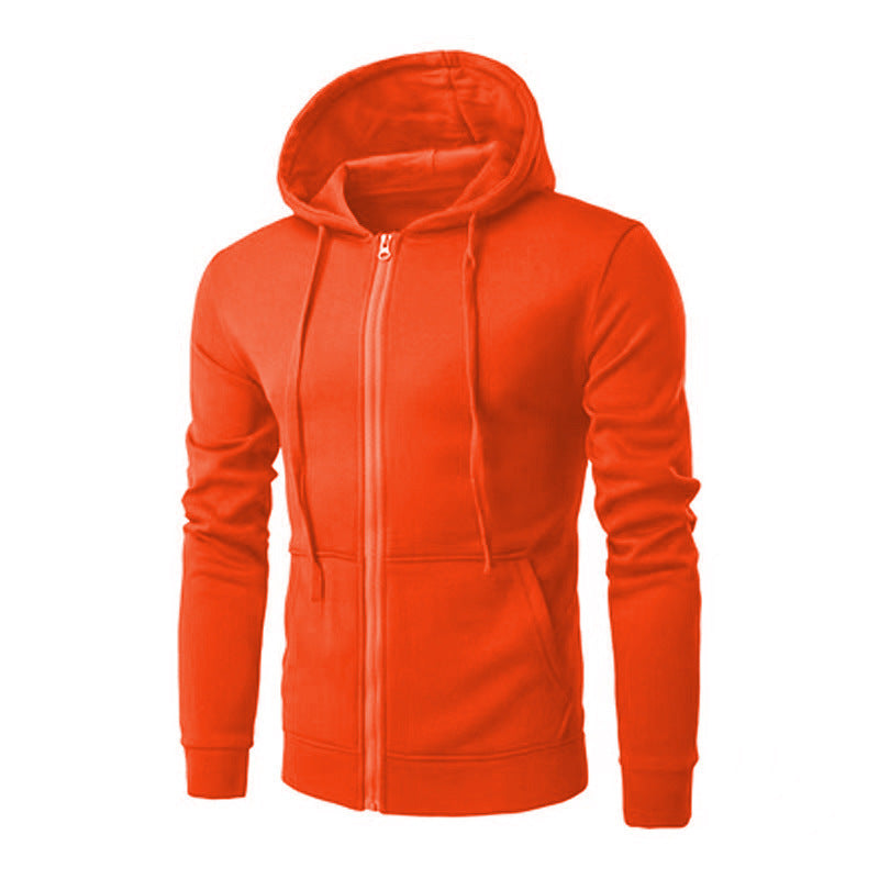 Men's Zip Hoodie – Slim Fit Fleece-Lined