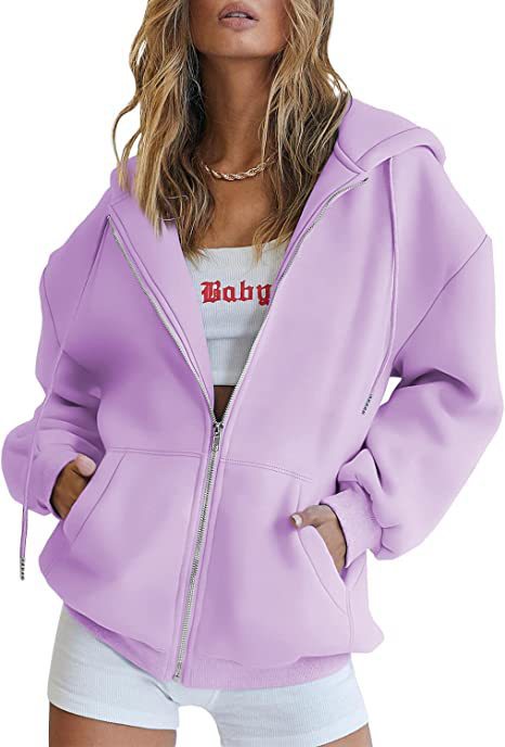 Women's Hoodie Jacket – Oversized Full Zip