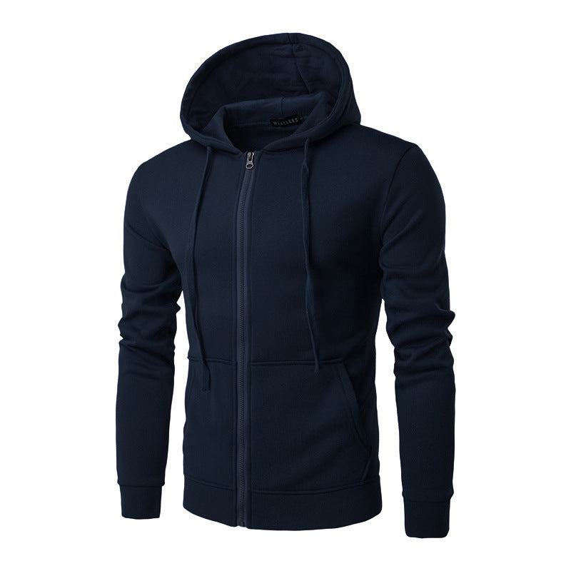 Men's Zip Hoodie – Slim Fit Fleece-Lined