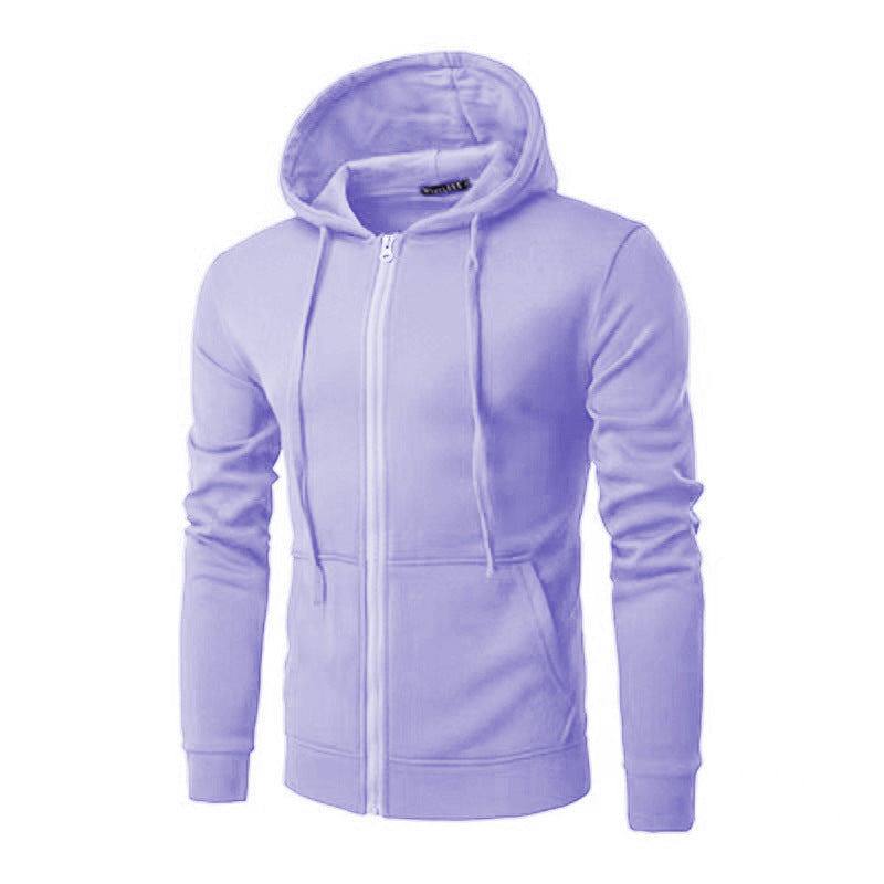 Men's Zip Hoodie – Slim Fit Fleece-Lined