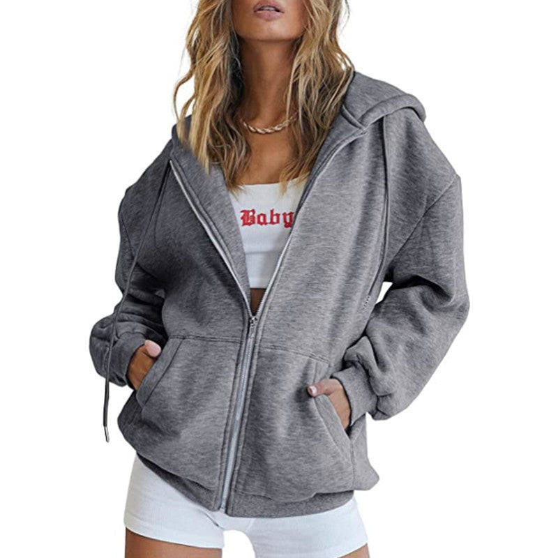 Women's Hoodie Jacket – Oversized Full Zip