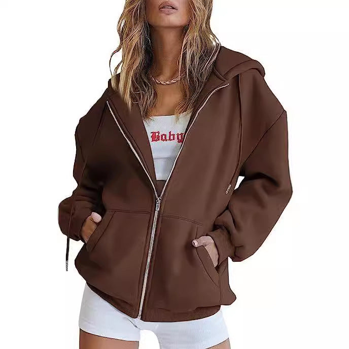 Women's Hoodie Jacket – Oversized Full Zip