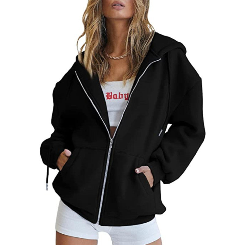 Women's Hoodie Jacket – Oversized Full Zip