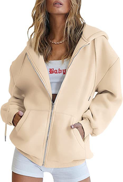 Women's Hoodie Jacket – Oversized Full Zip