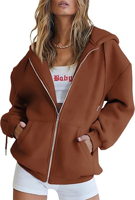 Women's Hoodie Jacket – Oversized Full Zip