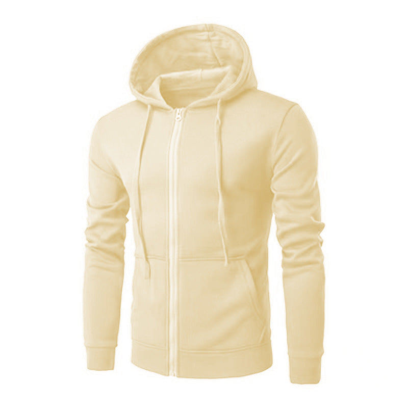 Men's Zip Hoodie – Slim Fit Fleece-Lined