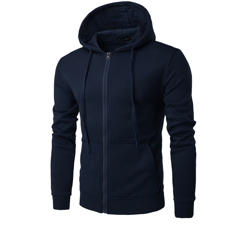 Men's Zip Hoodie – Slim Fit Fleece-Lined