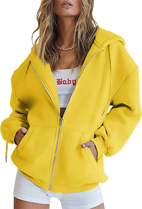 Women's Hoodie Jacket – Oversized Full Zip